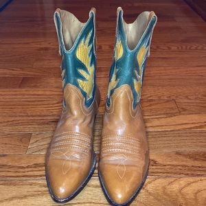Vintage Leather Cowboy Boots